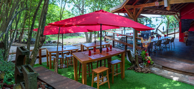 La salle de restaurant du Galets Beach