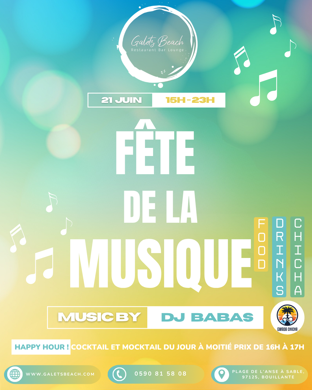 Fête de la musique à Galets Beach